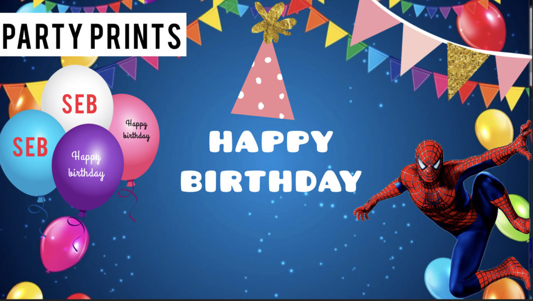 Birthday Ideas – How customised print can create an party atmosphere.