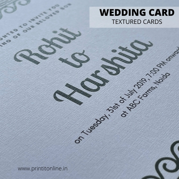 WEDDING CARDS – Textured paper
