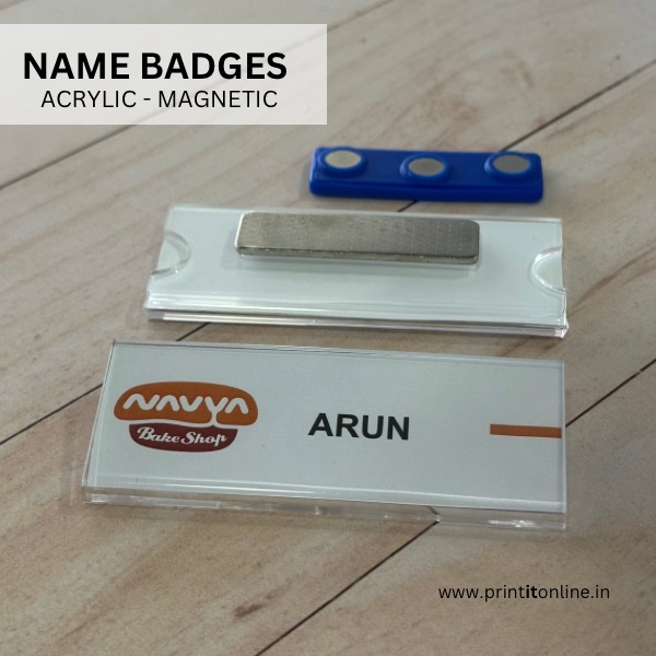 NAME BADGES with MAGNET (ACRYLIC)