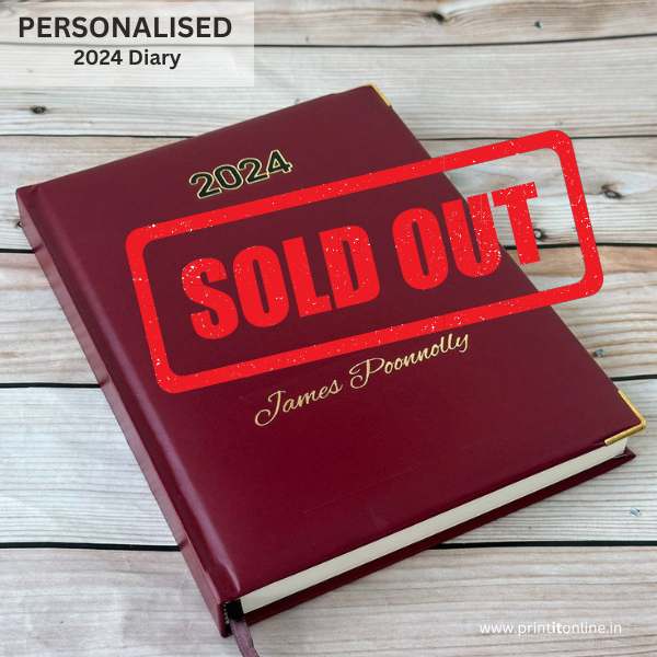 PERSONALISED DIARY – RED a4