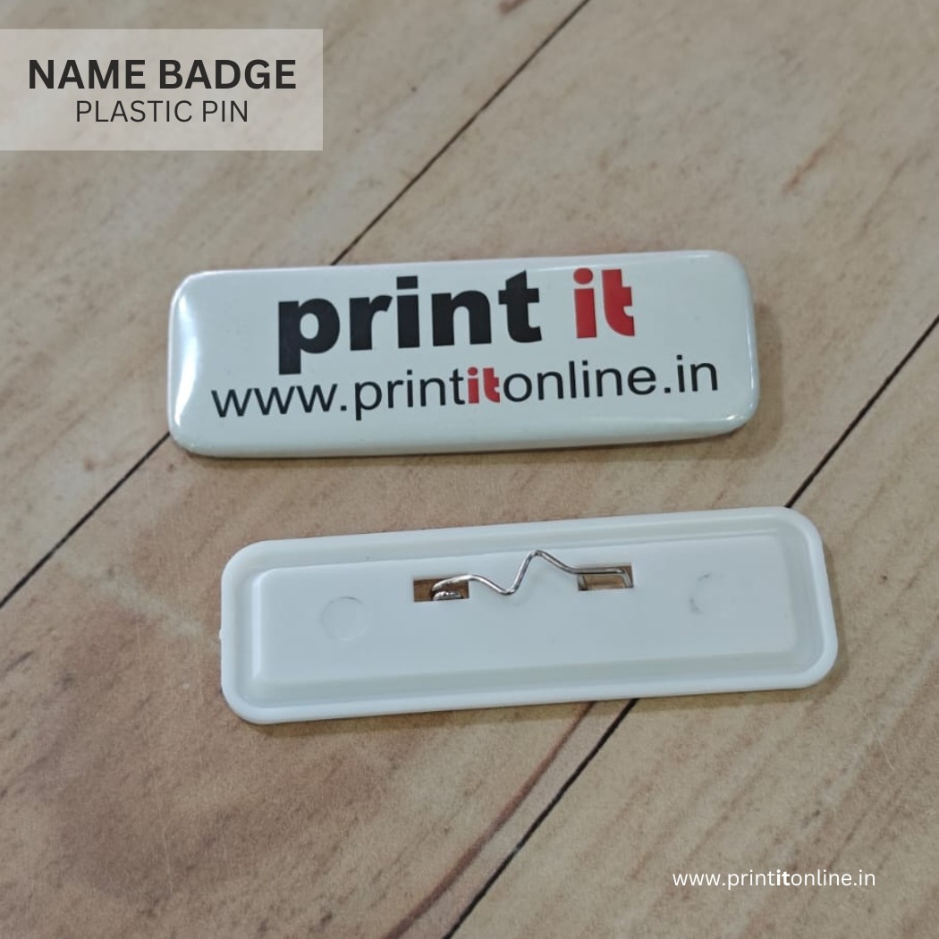 NAME BADGE PLASTIC with PIN
