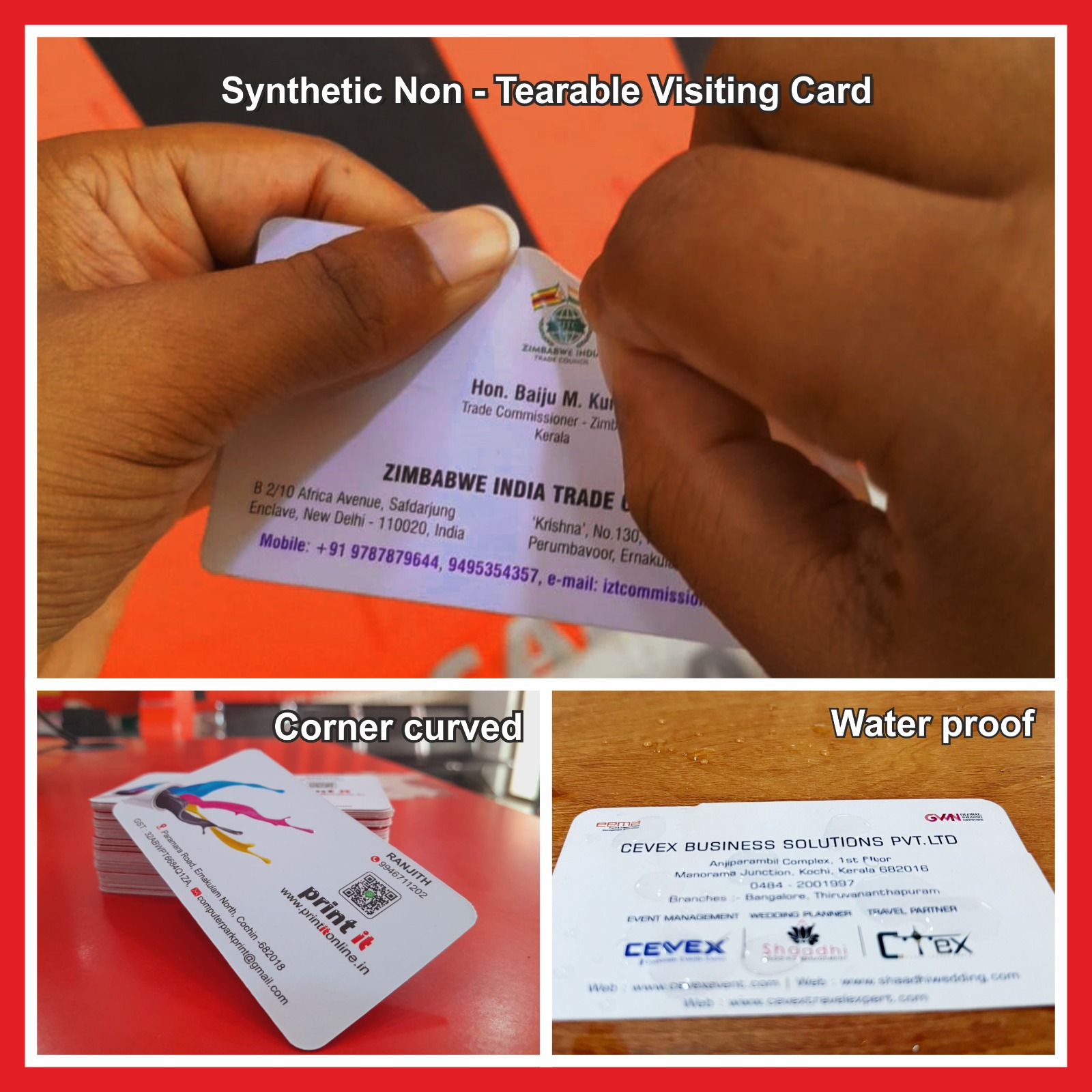 SYNTHETIC NON TEARABLE CARDS