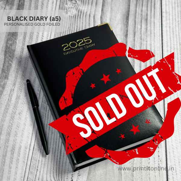 PERSONALISED DIARY – BLACK a5