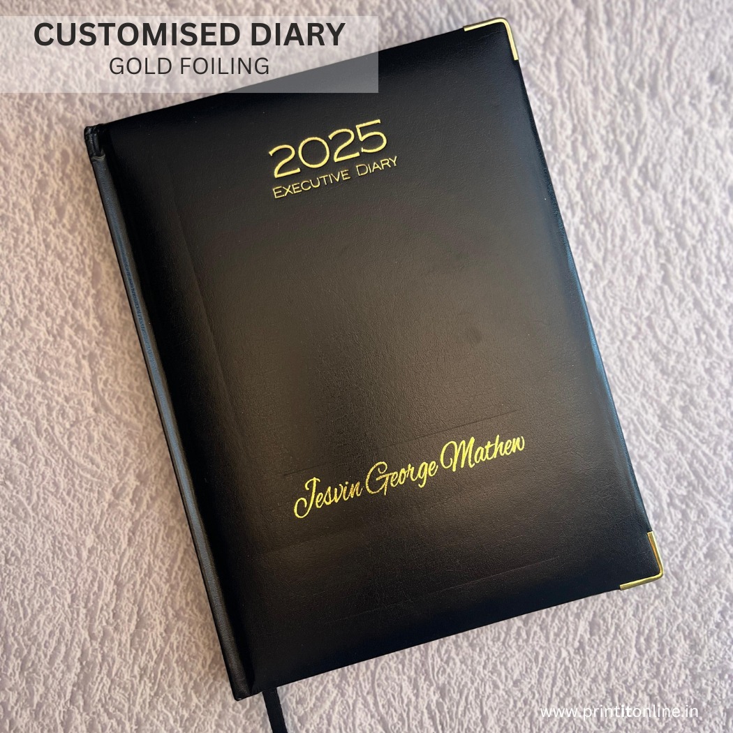 PERSONALISED DIARY – BLACK a4