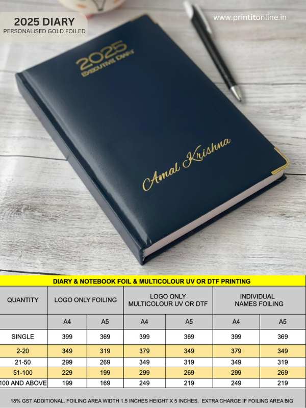 PERSONALISED DIARIES 2025