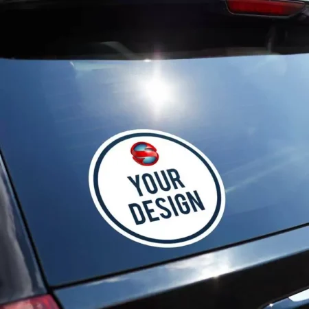 CAR STICKER - ROUND CUSTOM DESIGN