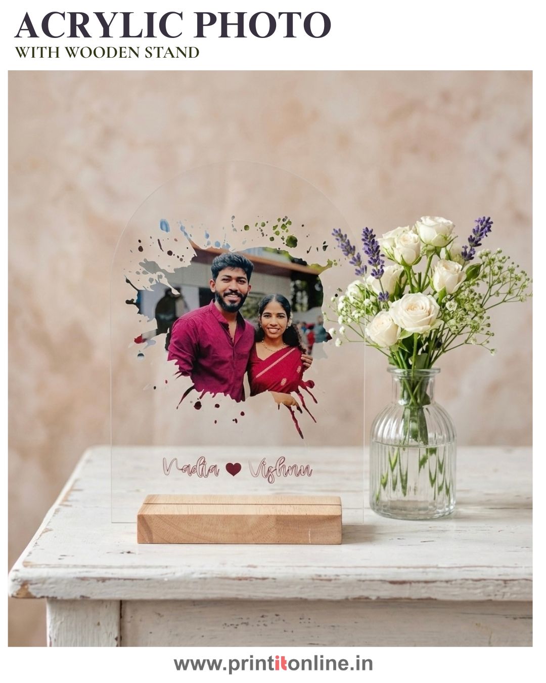 Acrylic Photo with wooden stand