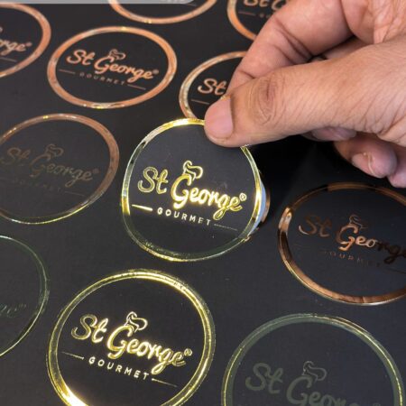 Gold foiled sticker