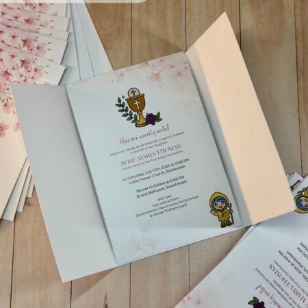 WEDDING CARD with C FOLD ENVELOPE