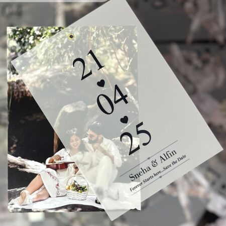 WEDDING CARDS - VELLUM PAPER with BACKGROUND SHEET and EYELET