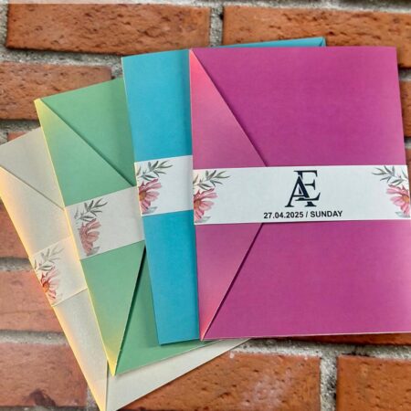 WEDDING CARD - with foldable Envelope