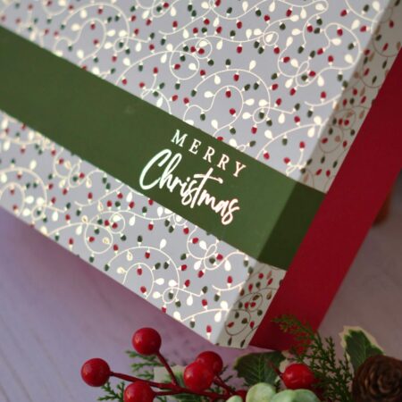 Gold christmas tree box