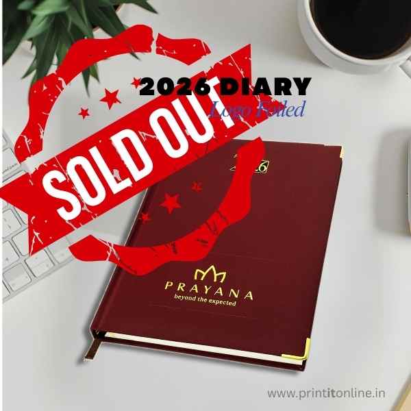 2026 DIARY MAROON VELVET - GOLD FOILED LOGO