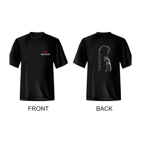 TSHIRT PRINTING BLACK ROUNDNECK - Logo printing on chest & backside a4 size