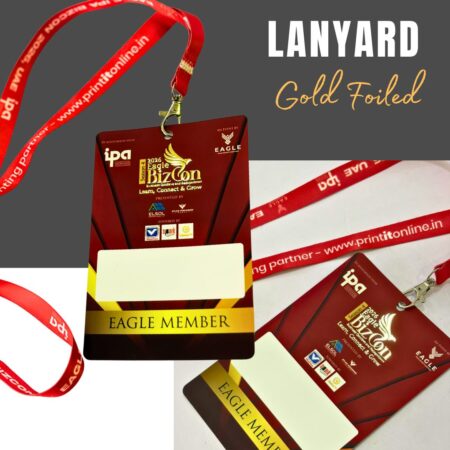 Event ID card gold foiled