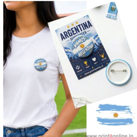 Football fan BADGES with PIN (44mm)